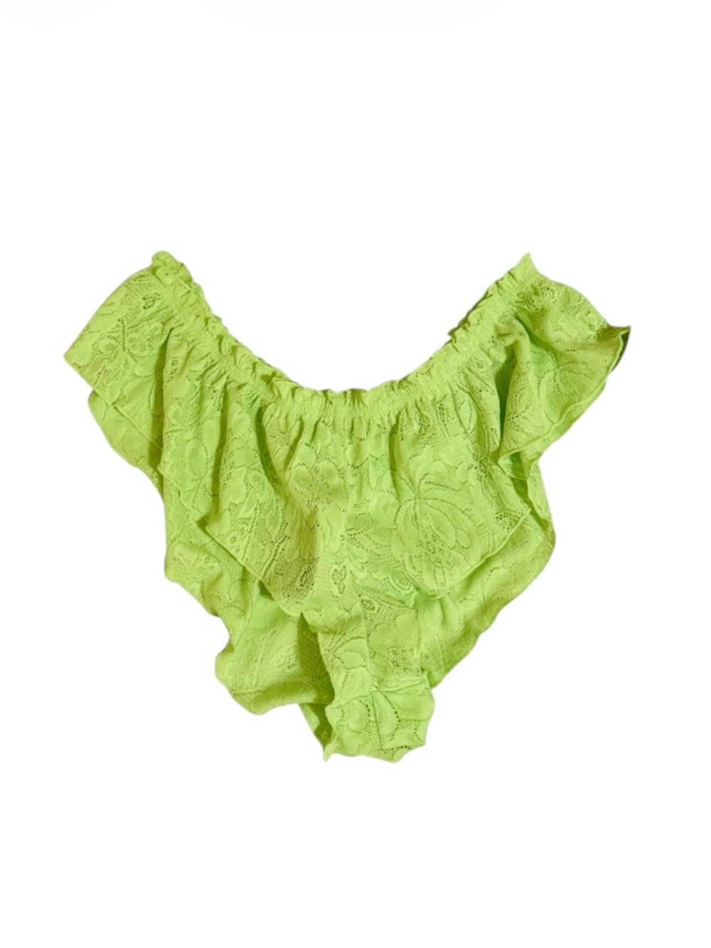 Urban Outfitters Out From Under Pastel Lime Floral Lace Panty Shorty Shorts
